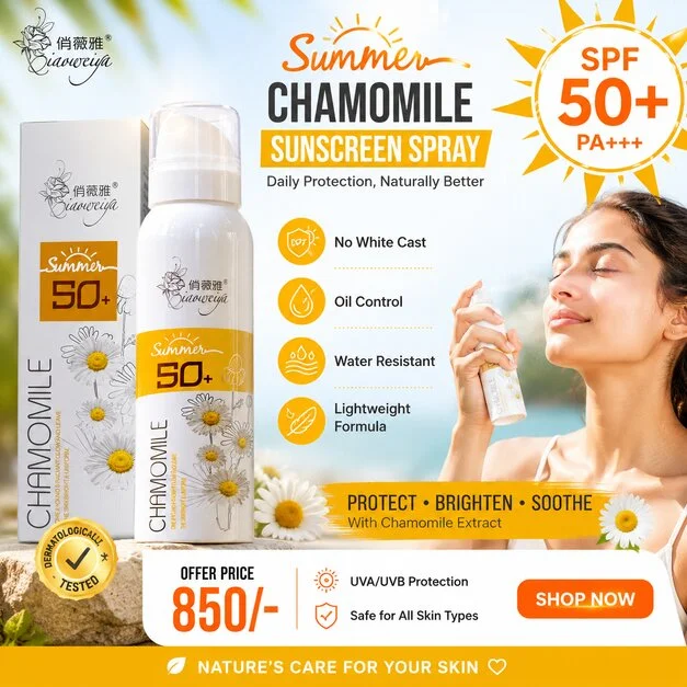 Chamomile Essence Soothing Moisturizing Sunscreen Spray SPF50+ 200ml