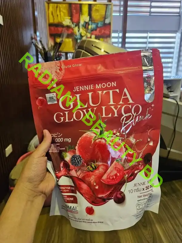 Jennie Moon Gluta Glow Lyco Blink 30 Sachets Thailand
