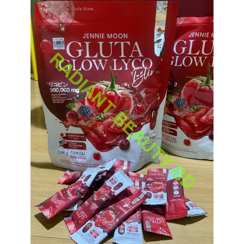 Jennie Moon Gluta Glow Lyco Blink 30 Sachets Thailand