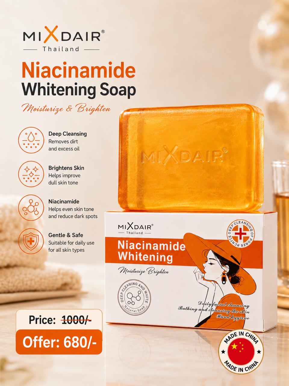 MIXDAIR Niacinamide Whitening Soap 150g product image